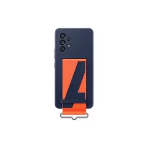 Image of Samsung Galaxy A53 5G Silicone Cover with Strap in Navy (EF-GA536TNEGWW)
