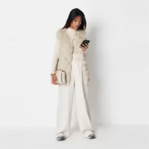 Image of Missguided Fur Bubble Gilet - Beige