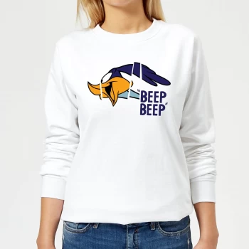 Image of Looney Tunes Road Runner Beep Beep Womens Sweatshirt - White - S