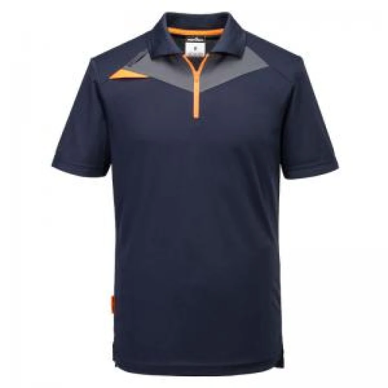 Image of Portwest DX4 Short Sleeve Polo Shirt DX410DNRL Colour: Dark Navy