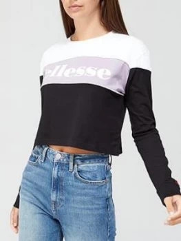 Image of Ellesse Heritage Reptans Crop T-Shirt - Black