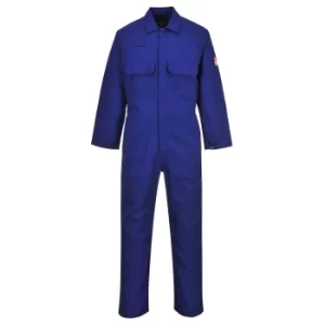 Image of Biz Weld Mens Flame Resistant Overall Royal Blue Medium 32"