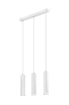 Image of Franco Bar Pendant Ceiling Light White, 3x E27