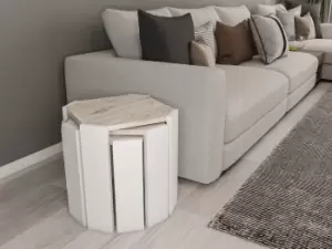 Image of Lori 3 Pieces Nesting Table Coffee Table Cocktail Table Set