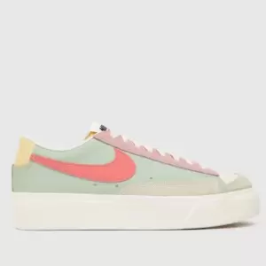 Image of Nike Blazer Low Platform Trainers In Multi