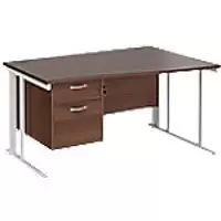 Image of Dams International Wave Desk MCM14WRP2WHW 1,400 x 725 x 800 - 990 mm