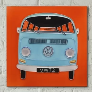 Image of Blue Campervan 8x8 Tile