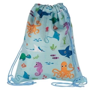 Image of Fun Sealife Design Handy Drawstring Bag