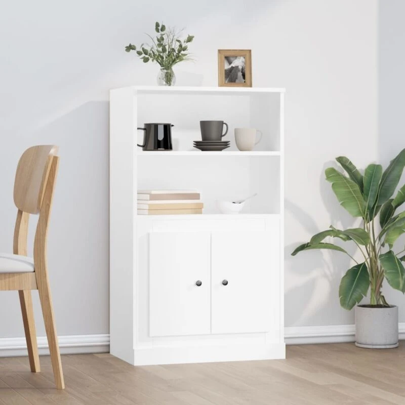Image of VIDAXL Highboard White 60x35.5x103.5cm Engineered Wood Vidaxl 8720845792022
