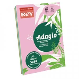 Image of Adagio Pastel Assorted A4 Coloured Card 160gsm Pack of 250 AMP2116