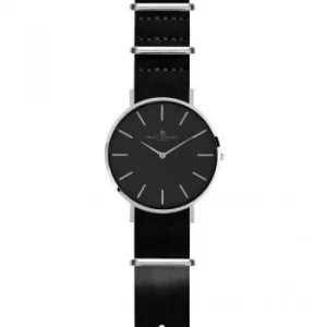 Image of Unisex Smart Turnout Master Watch Black Leather Strap Watch