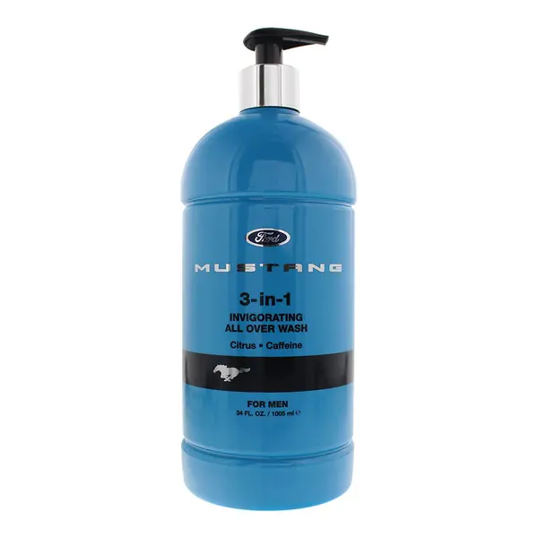 Image of Mustang 3-in-1 Invigorating Body Wash 1000ml Blue