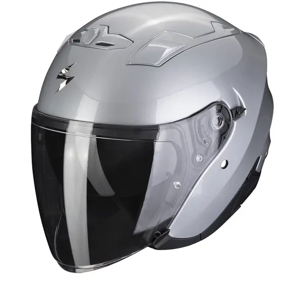 Image of Scorpion EXO-230 Solid Silver Jet Helmet Size L