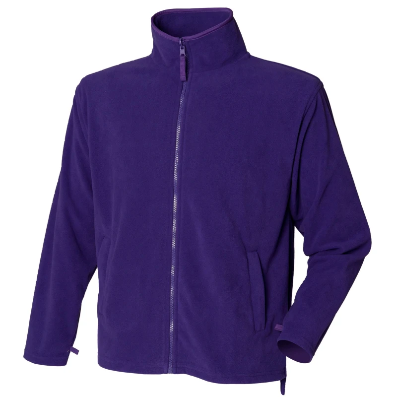 Image of Henbury Mens Microfleece Anti-Pill Jacket in Purple Size: Small Purple Male S