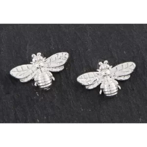 Image of Honey Bee Silver Plated Stud Earrings