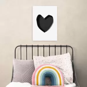 Image of East End Prints Black Heart Print Black/white