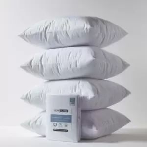 Image of HOMESCAPES Terry Towelling Waterproof Pillow Protectors 65 x 65 cm, Pack of 4 - White