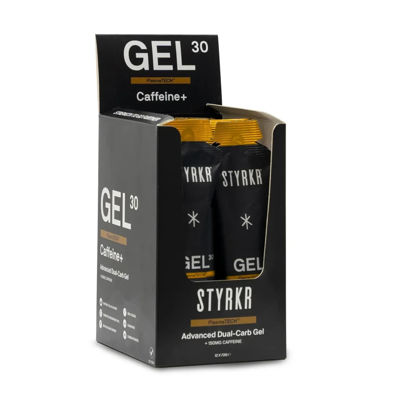 Image of Gel + caffeine Styrkr (x12) Noir Unisex 60 ml