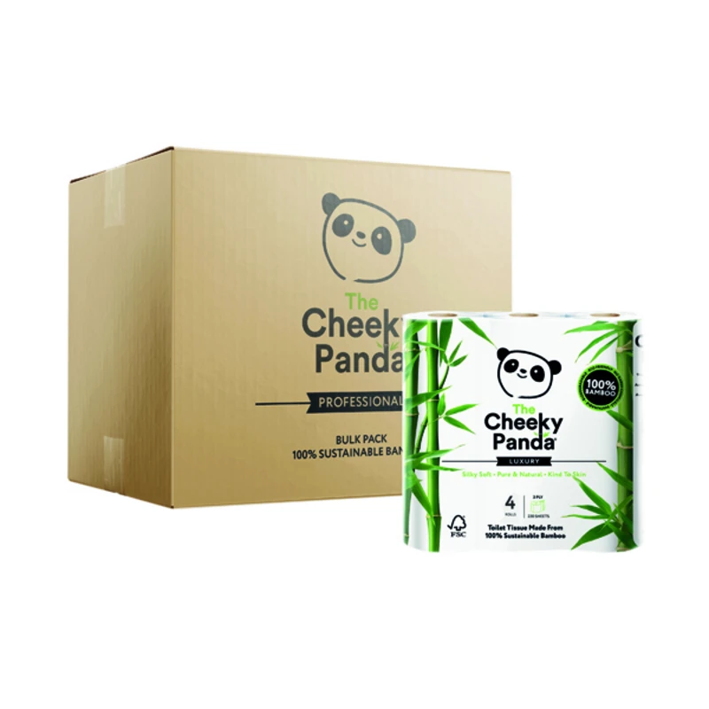 Image of Cheeky Panda Bamboo 4 Toilet Rolls Pack of 6 1102181