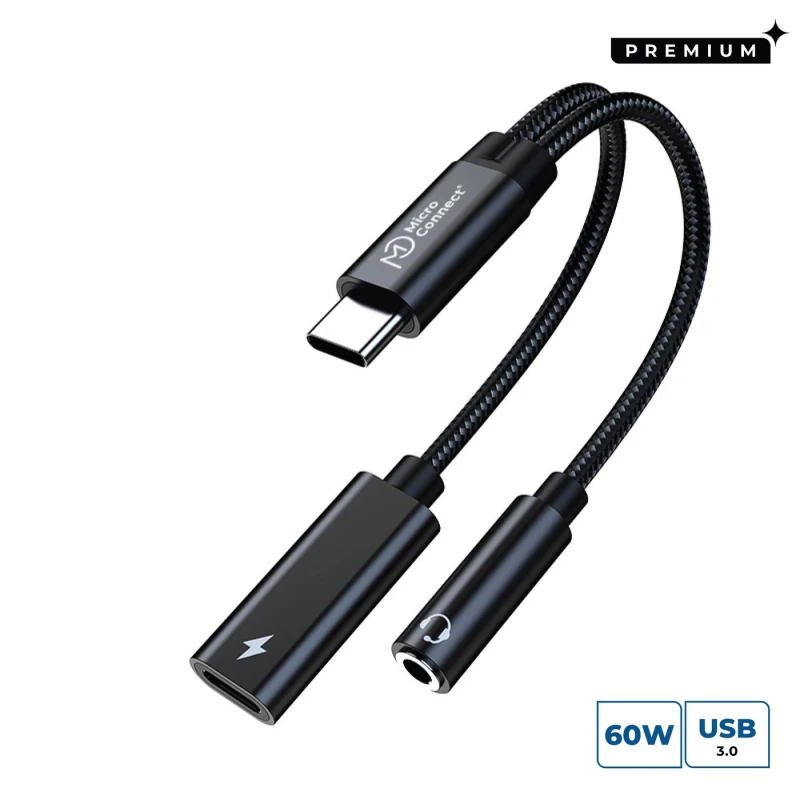 Image of Microconnect MC-USBC-AUDIOCF video cable adapter 0.13 m Silver