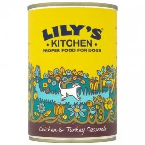 Image of Lily's Kitchen Chicken and Turkey Casserole Dog Food 400g