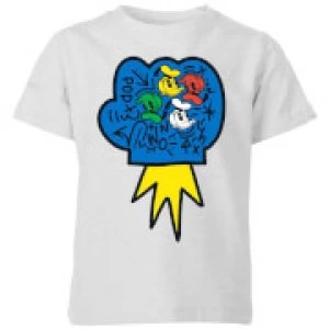 Image of Donald Duck Pop Fist Kids T-Shirt - Grey - 5-6 Years