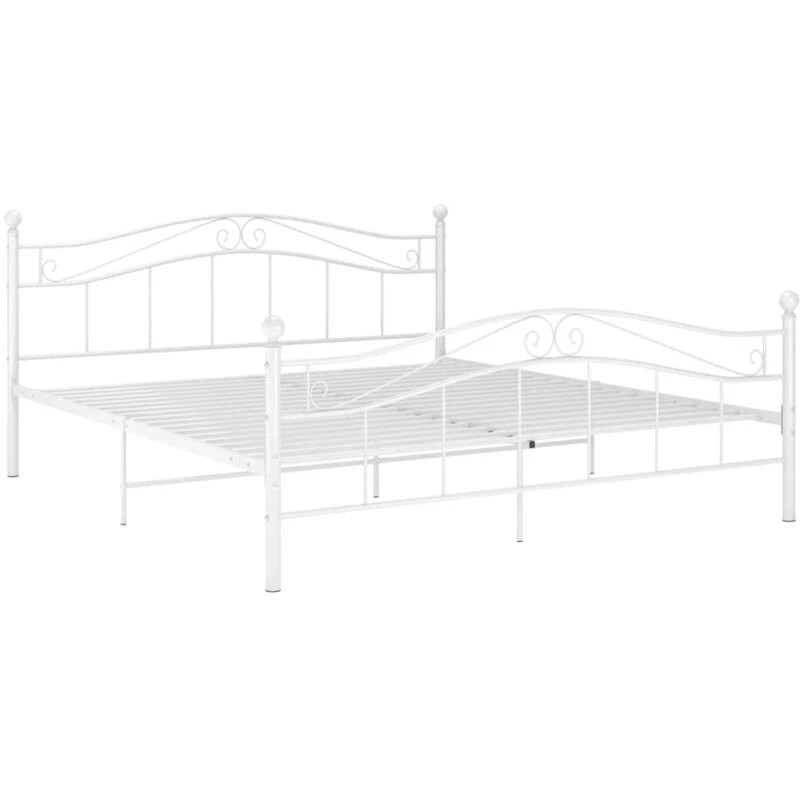 Image of VIDAXL Bed Frame without Mattress White Metal 140x200cm Vidaxl 8720286196823