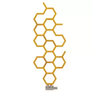 Image of Terma Hex Matt Mustard Vertical Designer Radiator, (W)486mm X (H)1200mm