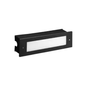 Image of Micenas Outdoor LED Recessed Wall Light Black 29.8cm 1215lm 4000K IP65