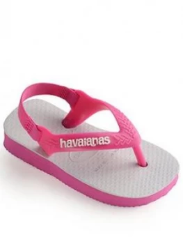 Image of Havaianas Baby Girls Flip Flop Sandals - Pink, Size 8-9 Younger