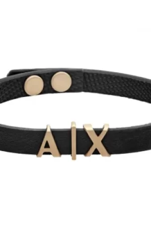 Image of Armani Exchange Logo AXG0055710 Leather Bracelet