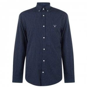 Image of Gant Pinstripe Shirt - Navy 989