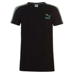 Image of Puma T7 Archive Logo T Shirt - Black