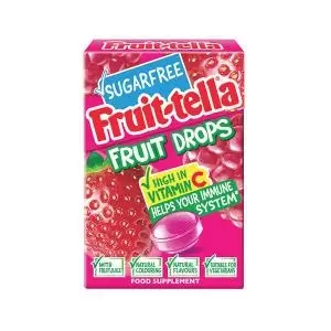 Image of Fruittella Fruit Drops Red Berry 12 Sweets Pack of 20 9053401 PR98993