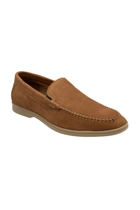 Image of Lotus Mens 'Drakon' Suede Loafers in Tan Size: 7 Tan Male 7