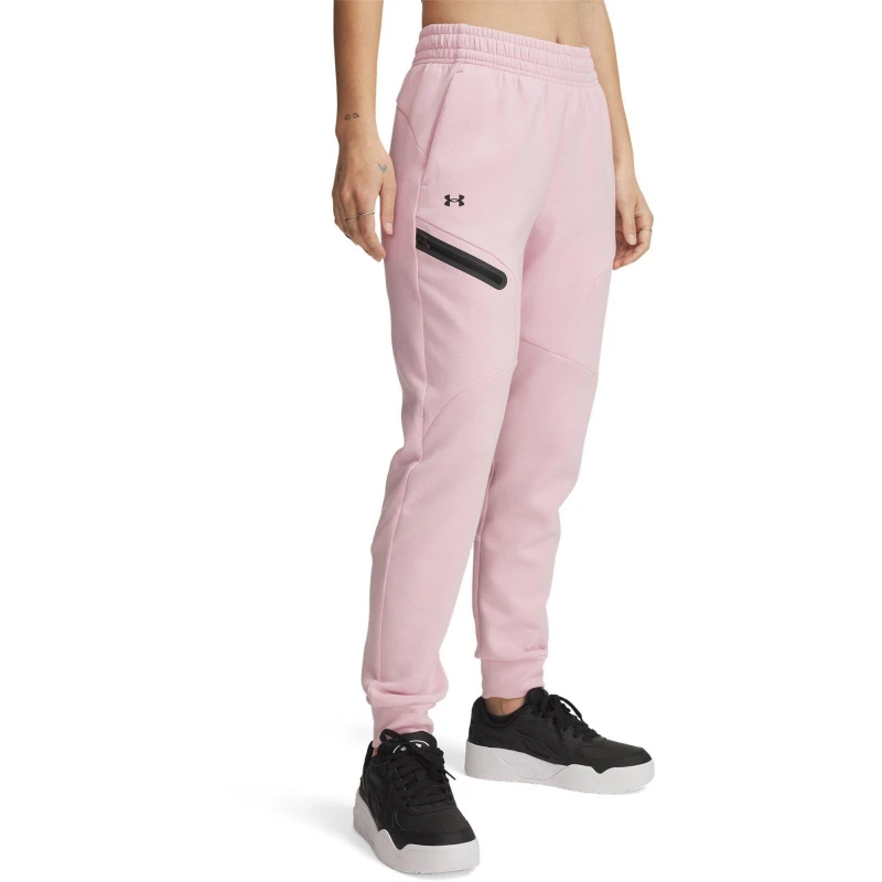 Image of Under Armour Womens Unst Fleece Performance Tracksuit Bottoms Pink female 10 (S)