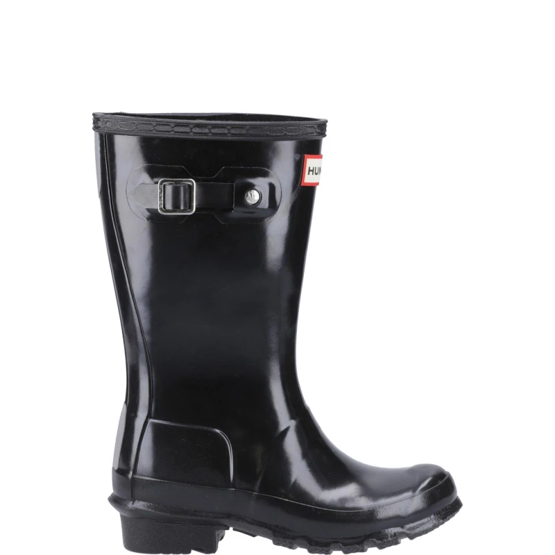Image of HUNTER BOOTS Black original gloss Youth boots Black UK 3 (EU 36)