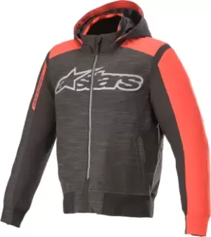 Image of Alpinestars Rhod Windstopper Motorcycle Hoodie, black-red, Size S, black-red, Size S