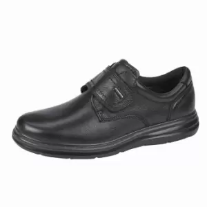 Image of IMAC Mens Leather Extra Wide Casual Shoes (7.5 UK) (Black)