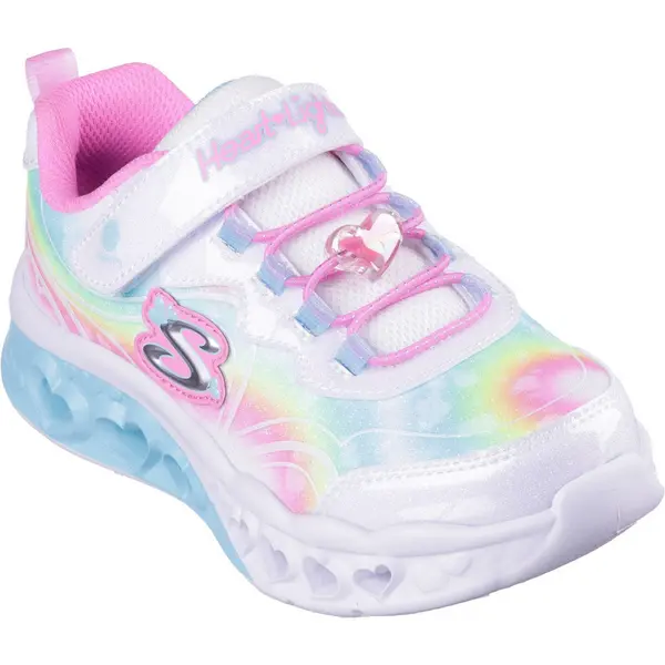 Image of Skechers Girls Flutter Heart Lights Groovy Swirl Trainers UK Size 3 (EU 36)
