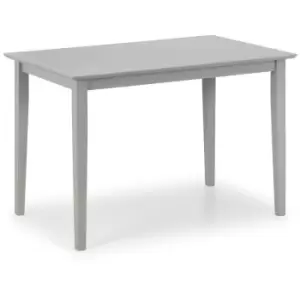 Image of Kittie Compact 4 Seat Dining Room Table Wood Grey Laquered