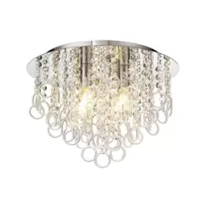Image of Ceiling, 4 Light E14, Polished Chrome, Crystal - Luminosa Lighting