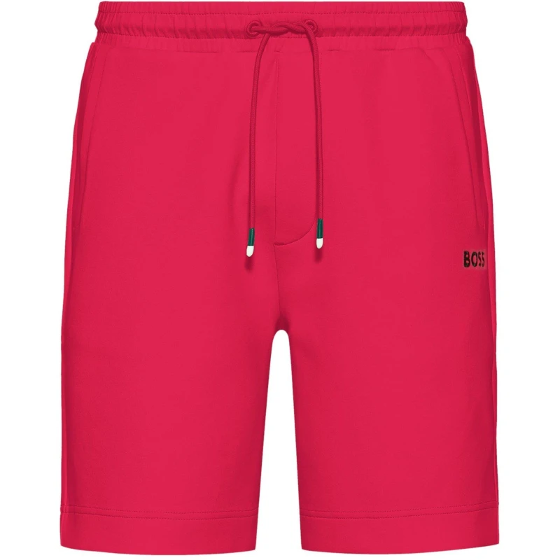 Image of Boss Headlo 1 Embroidered Logo Shorts Medium Pink male XS