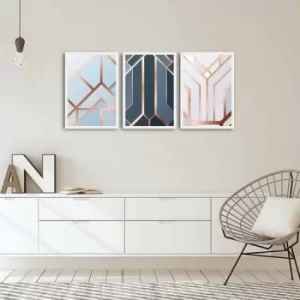 Image of 3PBCT-05 Multicolor Decorative Framed MDF Painting (3 Pieces)