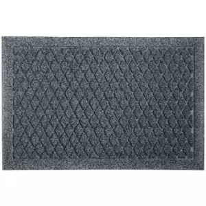 Image of JVL Dirt Defender Scraper Door Mat 40 x 60 cm, Diamonds, Grey
