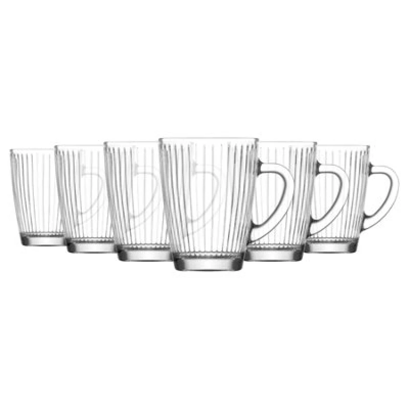 Image of Lav Hestia Glass Mugs - 400Ml - Pack Of 6