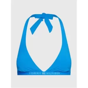 Image of Tommy Hilfiger Halter Triangle Rp (Ext Sizes) - Blue