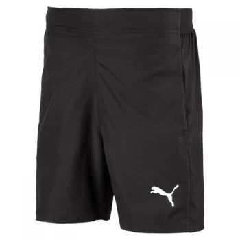 Image of Puma NUFC Woven Shorts Juniors - Black/White