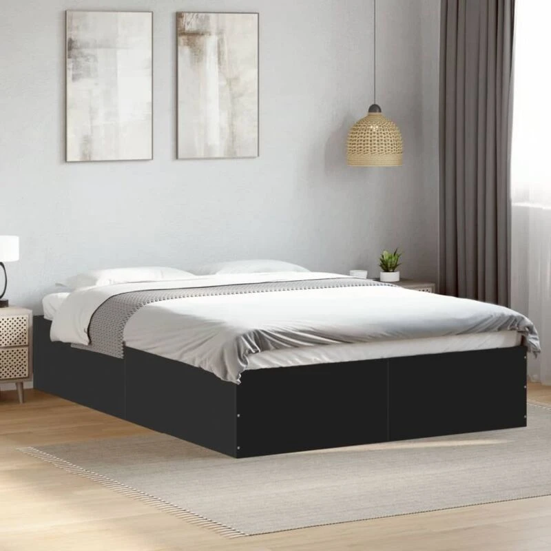 Image of VIDAXL Vidaxl - Bed Frame without Mattress Black 120x190cm Small Double 8721102616815