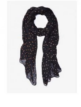 Image of Mint Velvet Mini Star Printed Scarf - Black
